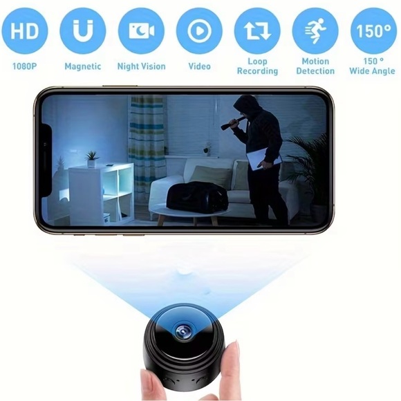 Compact Black Mini Camera - Picture 3 of 8